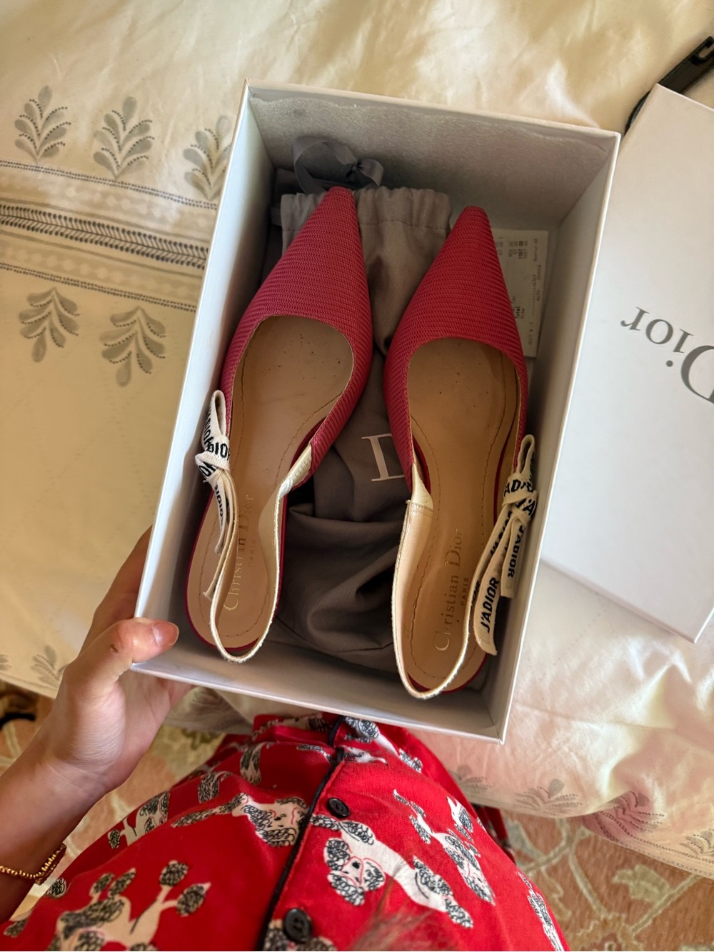 Dior Pink J'Adior Slingback Kitten Heels - Picture 7 of 9